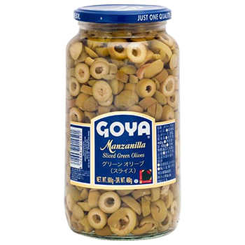 【FOOD de WINE】GOYA グリーンオリーブ スライス 900g / イマイ(GOYA SLICED GREEN OLIVE)
